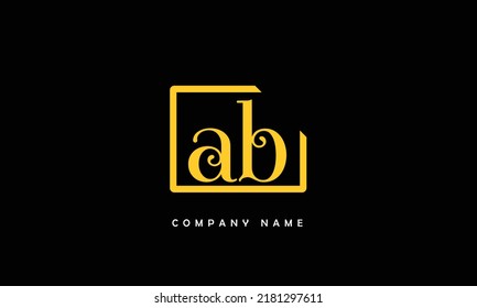 ab, ba abstract Letters Logo Monogram