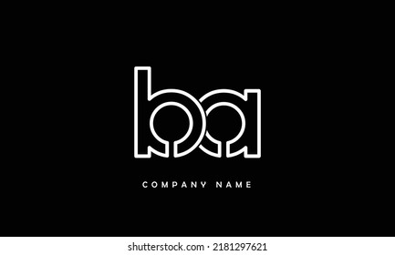 Monograma con logotipo de letras abstractas ab, ba