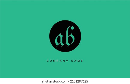 ab, ba abstract Letters Logo Monogram