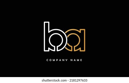 ab, ba abstrakte Buchstaben Logo-Monogramm