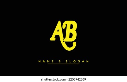 AB, BA Abstract  Letters  Logo  Monogram