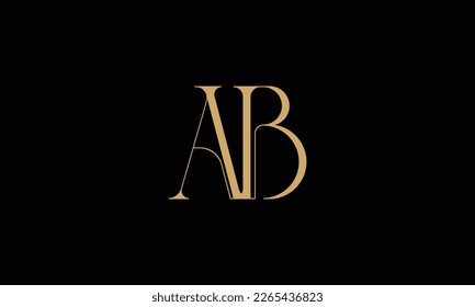 Monogramm für AB, BA, abstrakte Buchstaben des Logos