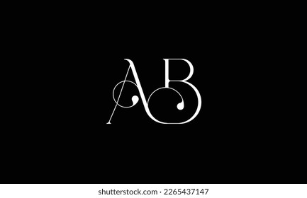 AB, BA, Abstract Letters Logo Monogram