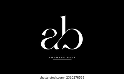 AB, BA Abstract Letters Logo Monogram