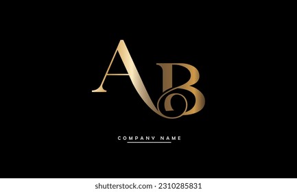 AB, BA Abstract Letters Logo Monogram