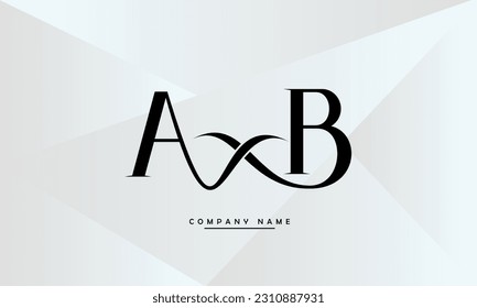 Monogramm für abstrakte Buchstaben AB, BA