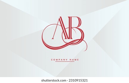AB, BA Abstract Letters Logo Monogram