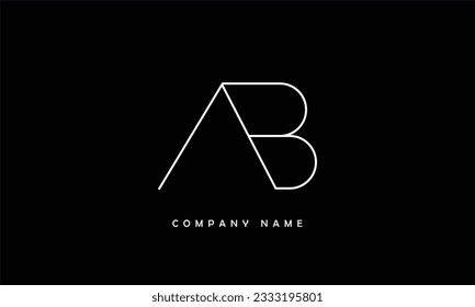 AB, BA Abstract Letters Logo Monogram