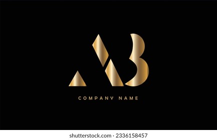 Monogramm für abstrakte Buchstaben AB, BA