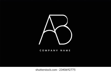 AB, BA Abstract Letters Logo Monogram