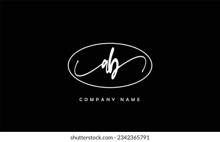 Monograma del logotipo de las letras abstractas AB, BA