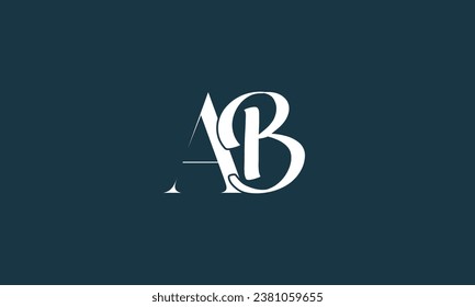 AB, BA abstract letters logo monogram	