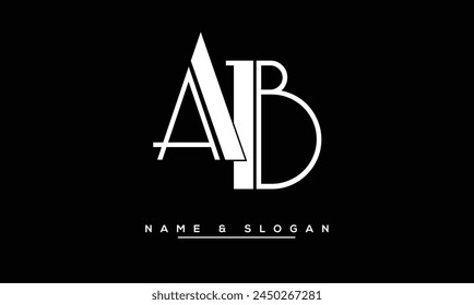 AB, BA Abstract Letters Logo Monogram