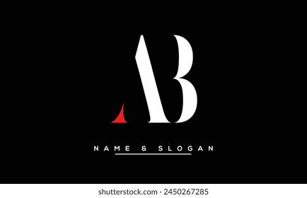 AB, BA Abstract Letters Logo Monogram