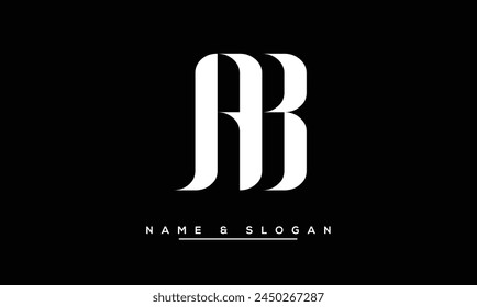 AB, BA Abstract Letters Logo Monogram