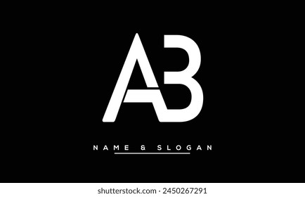 AB, BA Abstract Letters Logo Monogram