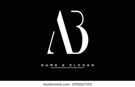 AB, BA Abstract Letters Logo Monogram