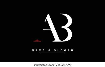 AB, BA Abstract Letters Logo Monogram