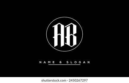 AB, BA Abstract Letters Logo Monogram