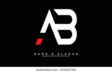 AB, BA Abstract Letters Logo Monogram