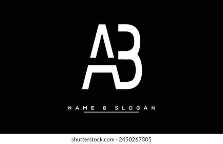 AB, BA Abstract Letters Logo Monogram