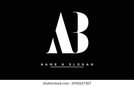 AB, BA Abstract Letters Logo Monogram