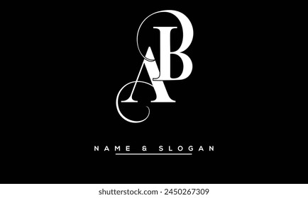 AB, BA Abstract Letters Logo Monogram