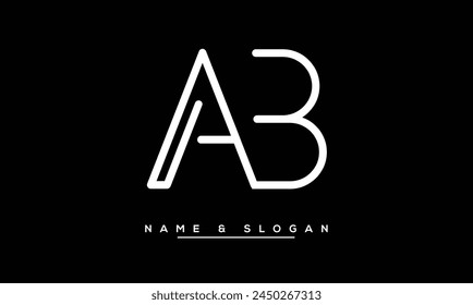 AB, BA Abstract Letters Logo Monogram