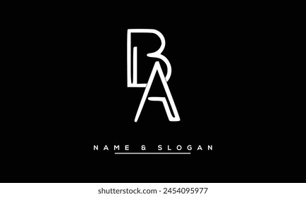 AB, BA Abstract Letters Logo Monogram