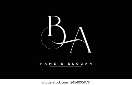 AB, BA Abstract Letters Logo Monogram