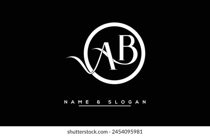 AB, BA Abstract Letters Logo Monogram