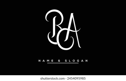 AB, BA Abstract Letters Logo Monogram