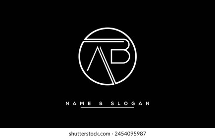 AB, BA Abstract Letters Logo Monogram