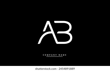 AB, BA Abstract Letters Logo monogram