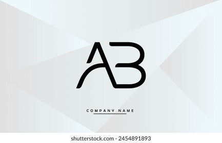 AB, BA Abstract Letters Logo monogram