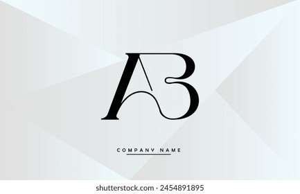 AB, BA Abstract Letters Logo monogram