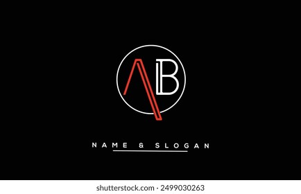 AB, BA Abstract Letters Logo Monogram