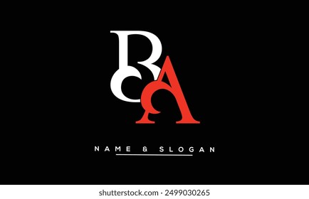 AB, BA Abstract Letters Logo Monogram