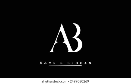 AB, BA Abstract Letters Logo Monogram