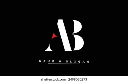 AB, BA Abstract Letters Logo Monogram