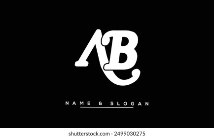 AB, BA Abstract Letters Logo Monogram