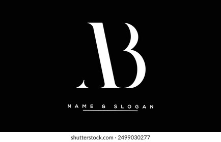 AB, BA Abstract Letters Logo Monogram