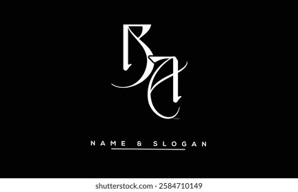 AB, BA Abstract Letters Logo Monogram