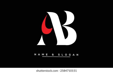 AB, BA Abstract Letters Logo Monogram