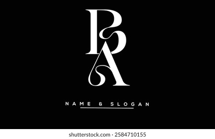 AB, BA Abstract Letters Logo Monogram