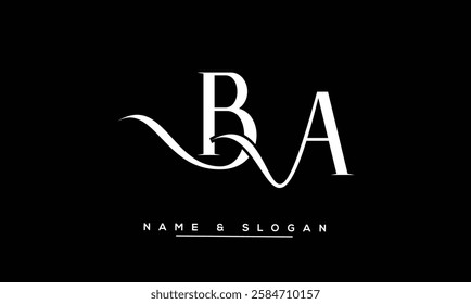 AB, BA Abstract Letters Logo Monogram