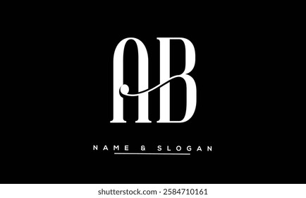 AB, BA Abstract Letters Logo Monogram