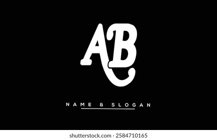 AB, BA Abstract Letters Logo Monogram