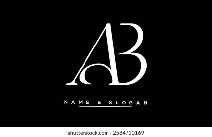 AB, BA Abstract Letters Logo Monogram