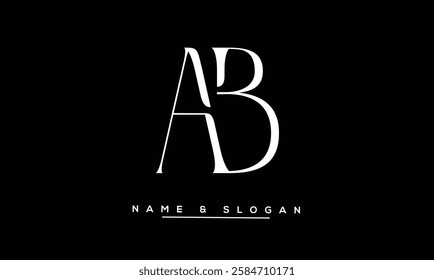 AB, BA Abstract Letters Logo Monogram